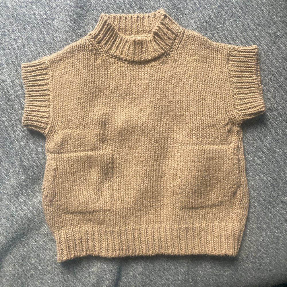 Babaa vest kids no 55 arcilla brown wool